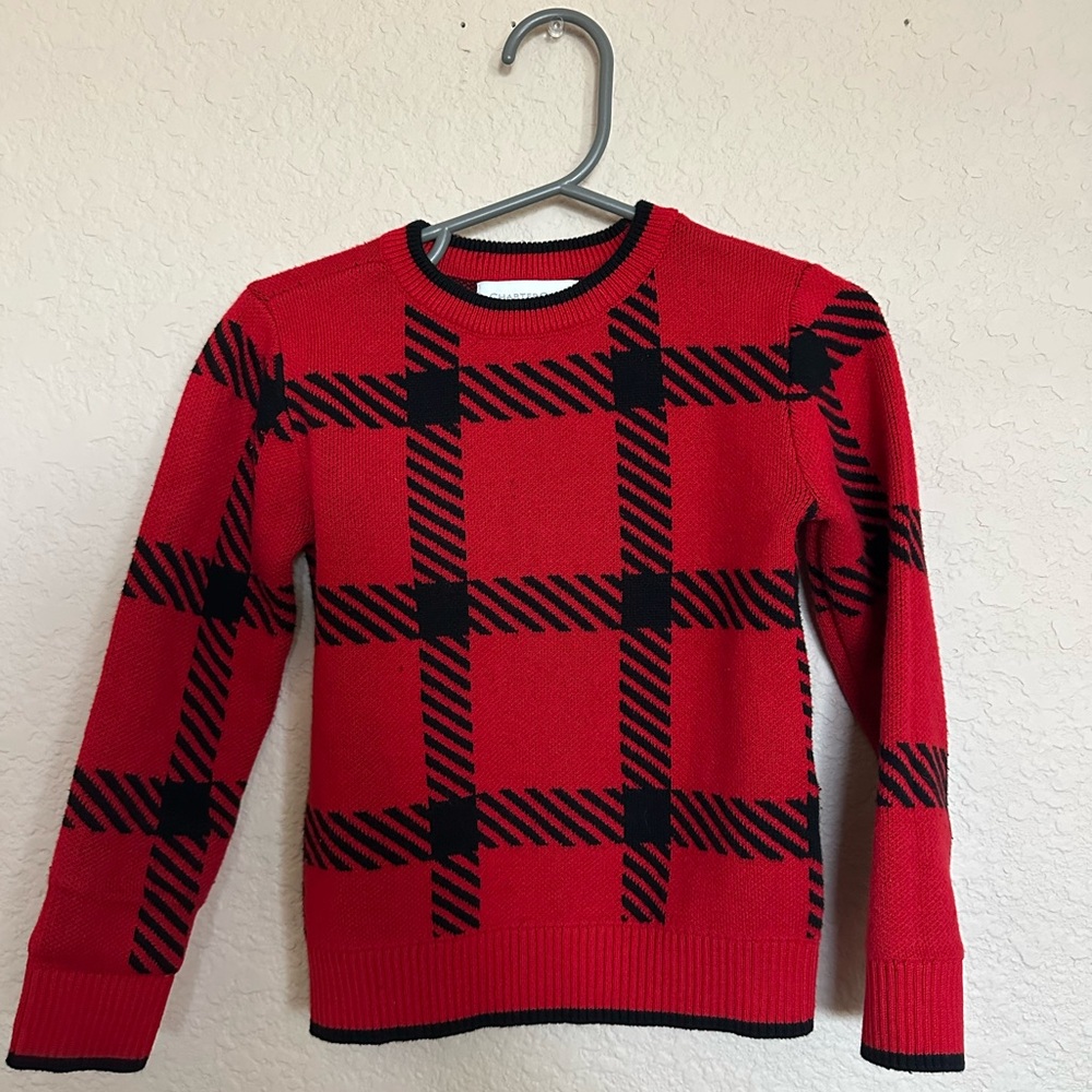 Charter club Red and Black Plaid Sweater